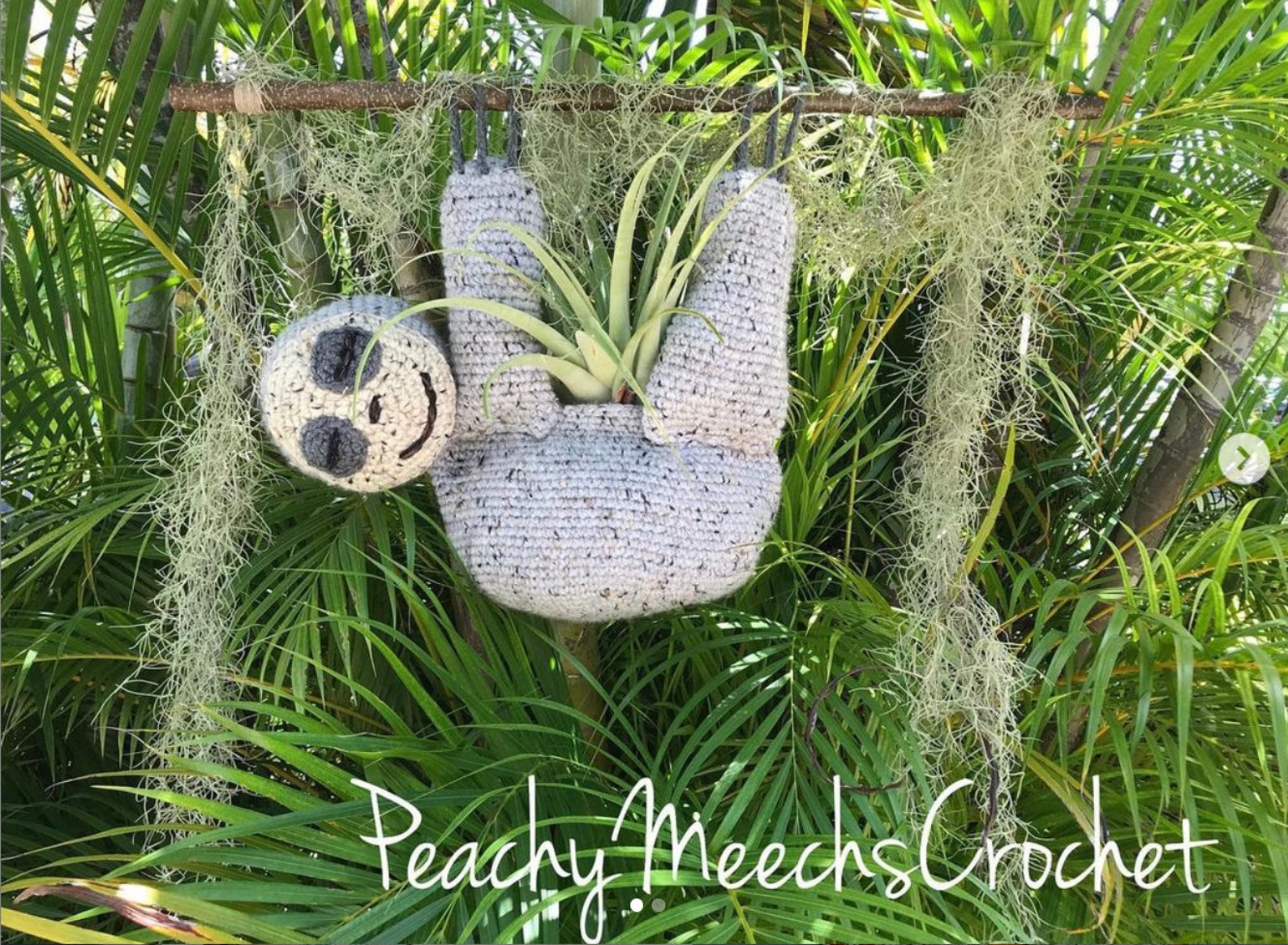 PATTERN. Jumbo Crochet Sloth Plant Hanger Extra Large. DIGITAL PATTERN
