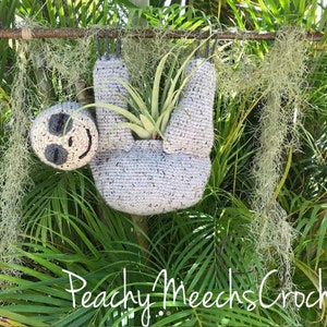 PATTERN. Jumbo Crochet Sloth Plant Hanger extra large. DIGITAL PATTERN