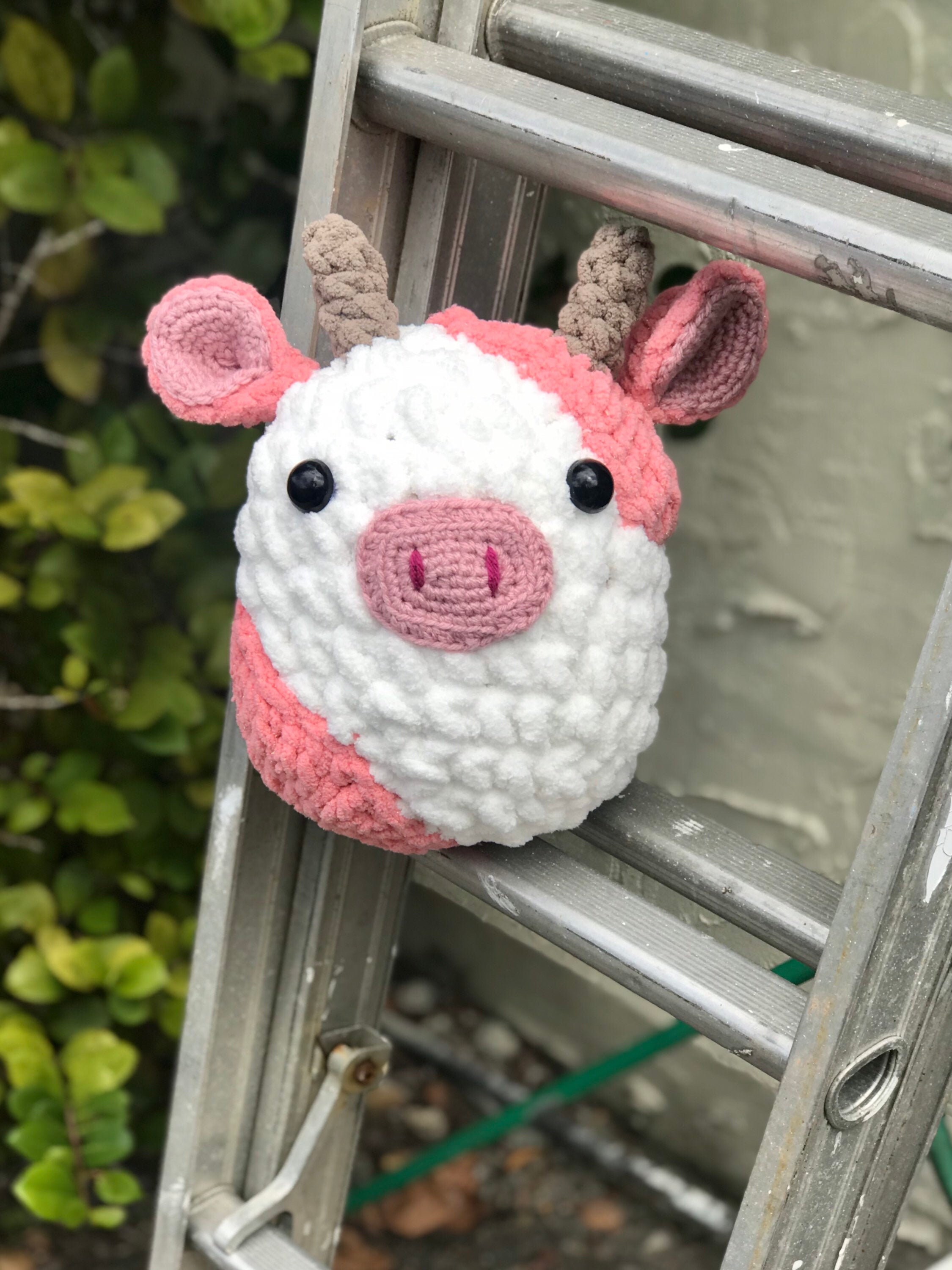 Strawberry Cow Crochet Pattern. Crochet Cow Plush. Crochet Cow | Etsy