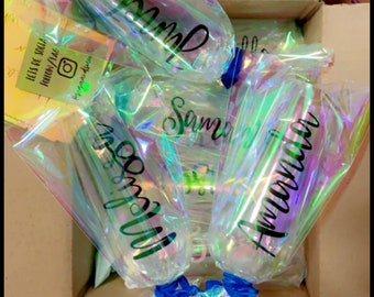 Personalized Champagne Flute, Custom Stemless Plastic Champagne Flute,Personalized Gift,Champagne Plastic Flute, Toasting Flutes,Bridesmaid