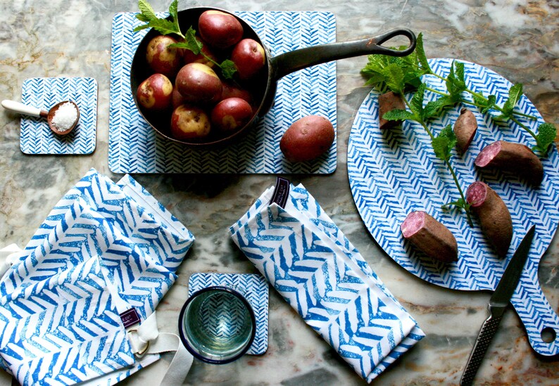 Herringbone Design Swedish Chopping board Geometric Kitchen D\u00e9cor Gift for couples Serving Platter /& Cheese Board Chopping Board
