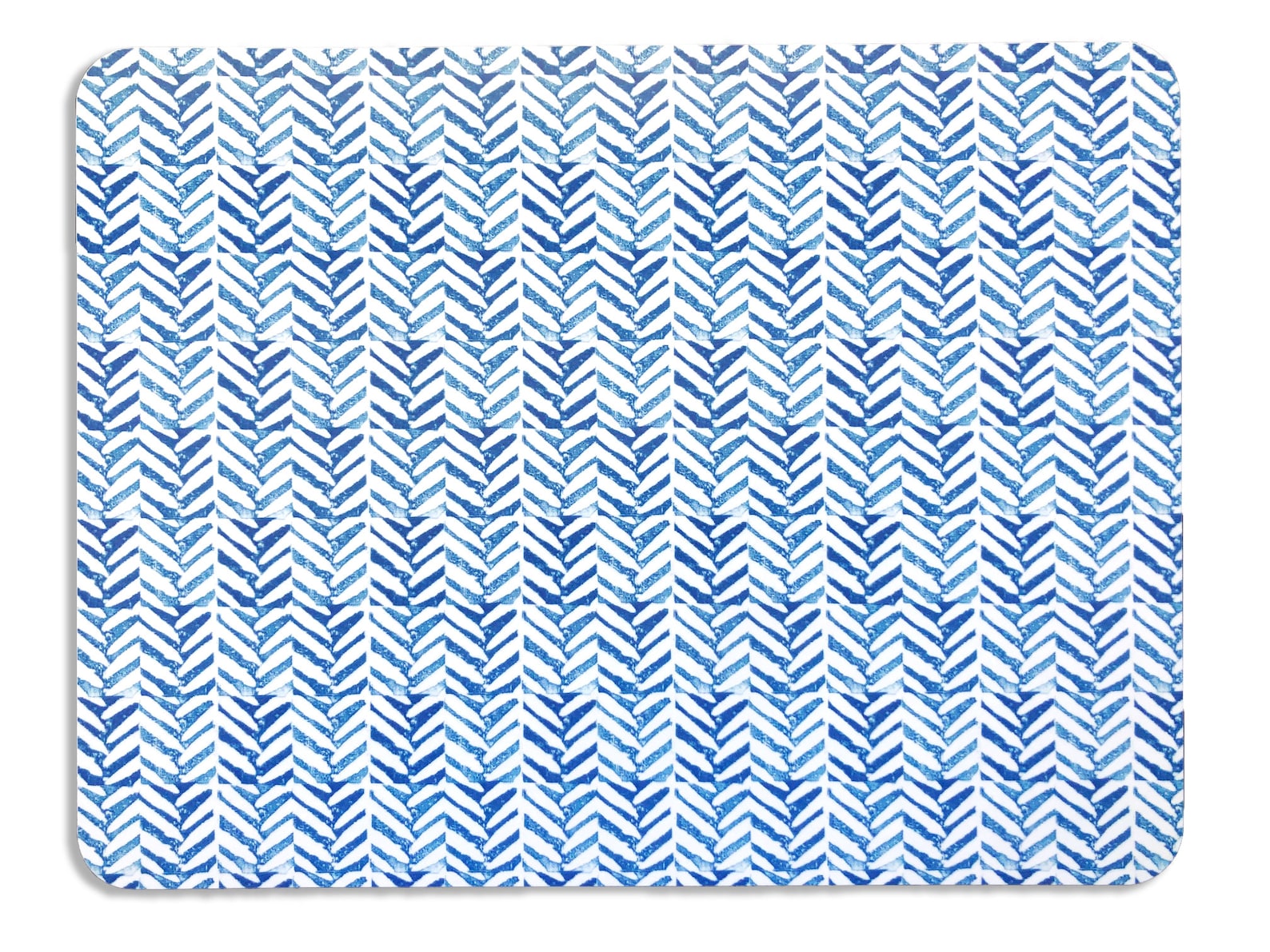Extra Large Herringbone Serving Mat // Blue Geometric Placemat Etsy UK
