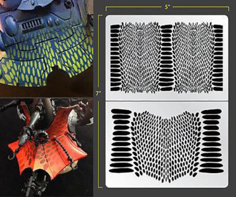 Snake Skin Stencil Etsy snake-skin-stencil-etsy