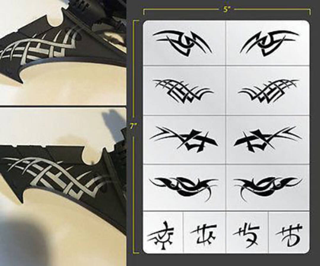 Evil Elven Tribal Stencil - Etsy