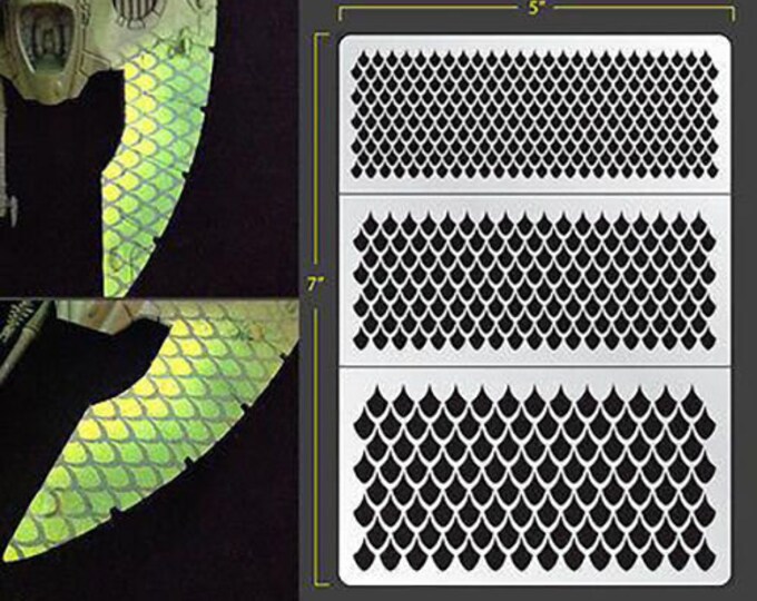 Dragon Scales 2 Stencil Etsy