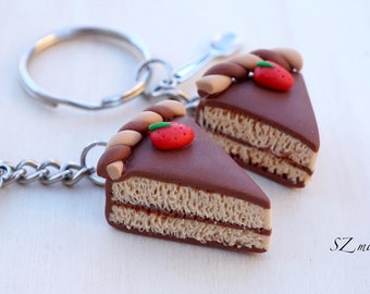 Keychain a slice of cake