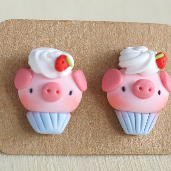 Boucles d’oreilles lobes pigcakes