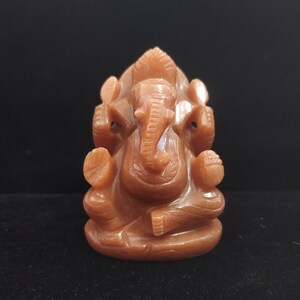 Ganesha rouge fait à la | Statue sculptée de Ganesh | Dieu hindou | Cadeau spirituel d’anniversaire religieux