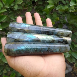 Handmade Labradorite Chillum | Tobacco Pipe | Baba Chillum (1)