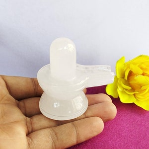 Handmade White Quartz Shivling