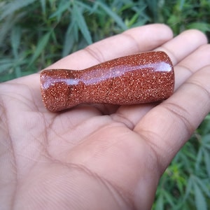 Handmade Red Goldstone Chillum Tobacco Pipe(1)