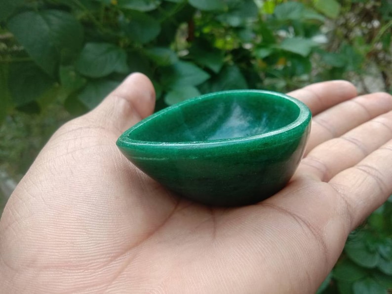 Handmade Green Zade Diya Royal Stone Diya