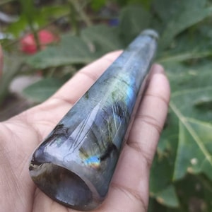 Handmade Labradorite Chillum | Tobacco Pipe | Baba Chillum