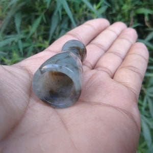 Handmade Labradorite Chillum | Tobacco Pipe | Baba Chillum (1)