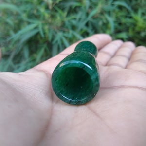 Handmade Green jade Chillum Jade Pipe