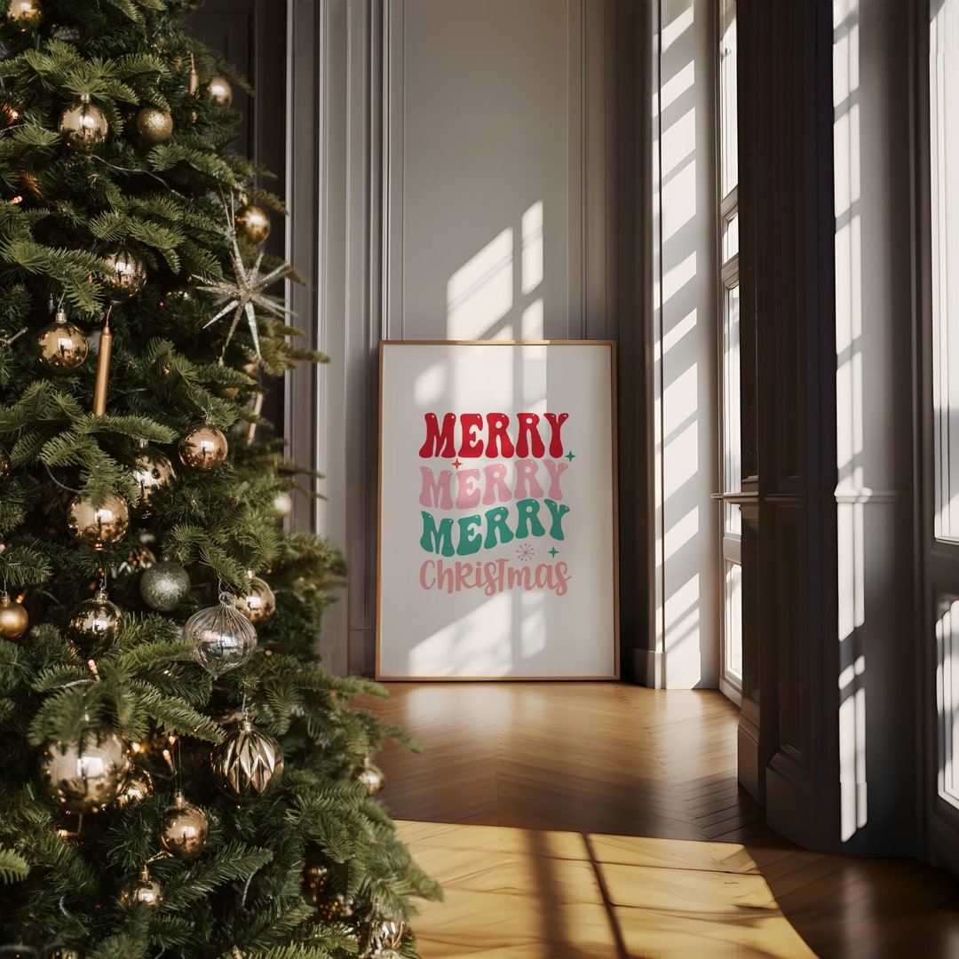 6 Size Merry Christmas Prints Christmas Printables Cozy - Etsy