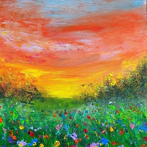Flower Oil Painting On Canvas Abstract multicolor Flower Painting home Wall Art Home Decor Living Room Wall Decor Texture Oil Painting gift