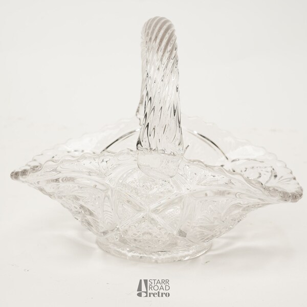 Clear Glass Basket Etsy