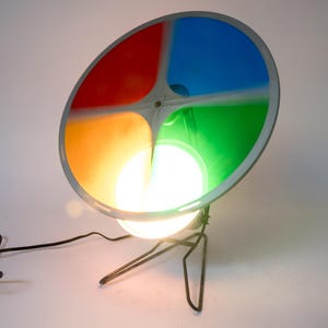Vintage Christmas Color Wheel Light, Four Color, Rotating, Mid Century, c1950s