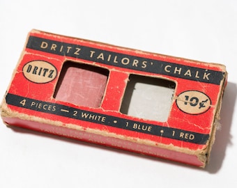 Vintage Dritz Tailors' Chalk, Box and Two Pieces