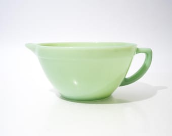 Ciotola da forno vintage Fire King in giada, anni '50.