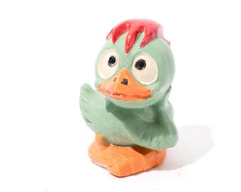 Vintage Duck Figurine, Chick, Chalkware, ITC