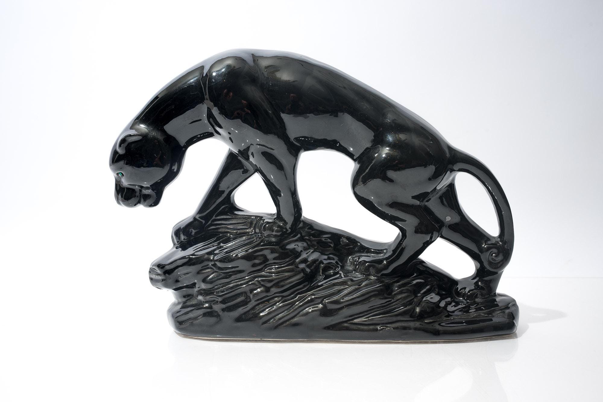 Vintage ceramic black panther - Etsy 日本