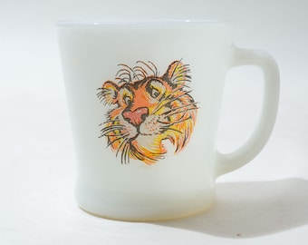 Vintage Coffee Mug, Esso, Exxon, Petroliana, Tiger, Fire-King