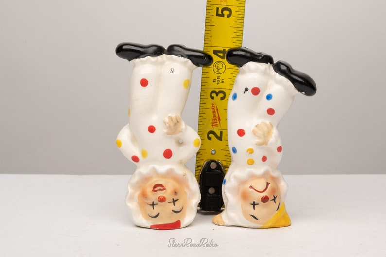 Vintage Salt and Pepper Shakers Upside Down Clowns Upside Etsy