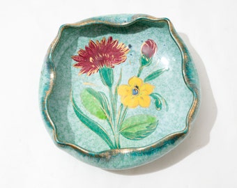 Vintage Decorative Dish, Floral, Italy