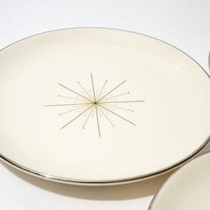 Platos vintage MCM Homer Laughlin Modern Star Atomic Starburst de la década de 1950