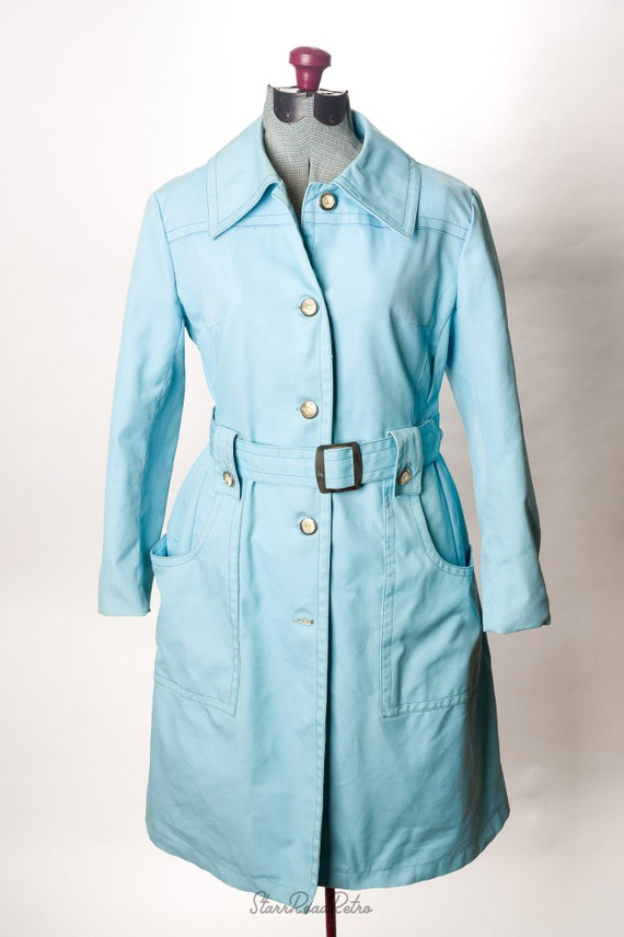 Vintage Blue London Fog, Raincoat, Overcoat, Trenc