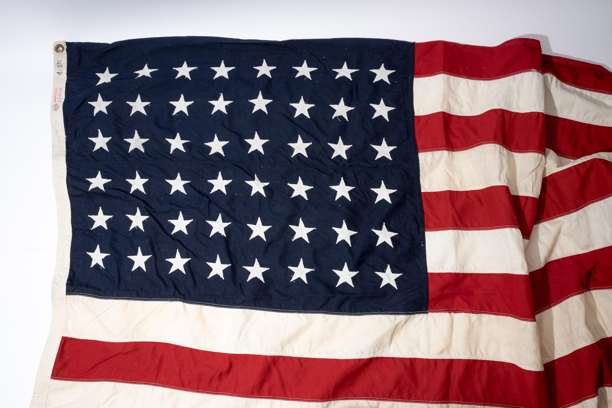 Vintage 48 Star US Flag, Cotton, Defiance by Annin, Stitched Stars