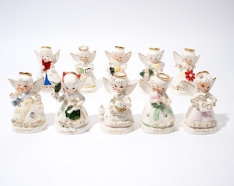 Vintage Birthday Angel Figurines, Angel of the Month, NAPCO, SOLD SEPARATELY