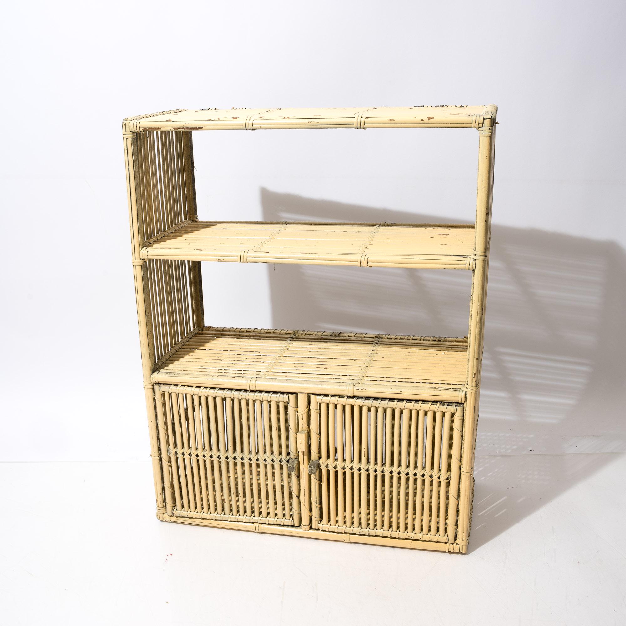 70s Rattan Shelf - Etsy
