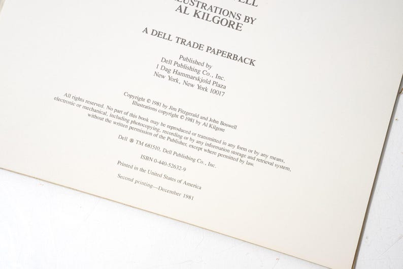 May include: A Dell Trade Paperback with text including the title, author, and publisher information. The book was published by Dell Publishing Co., Inc. in 1981. The text is printed in black on a cream-colored paper.