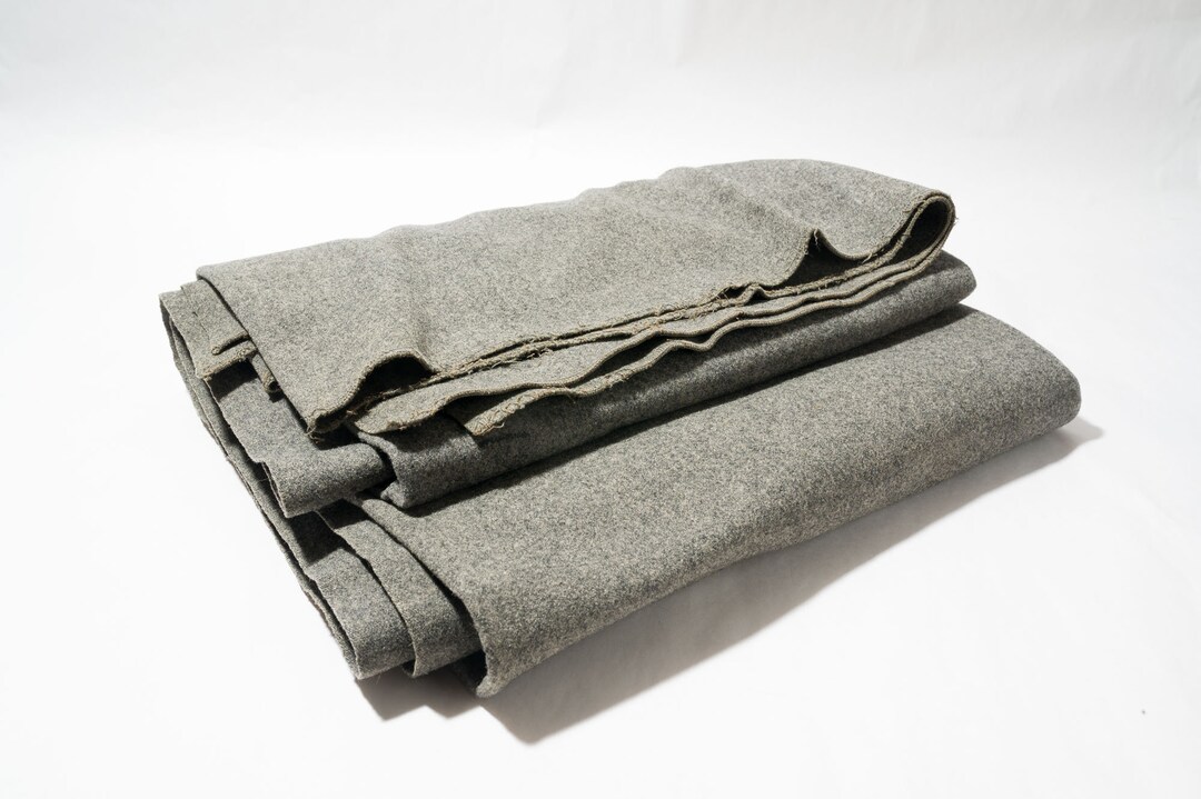 Vintage Wool Military Blanket, Gray, W/ Tag, 1950s Etsy
