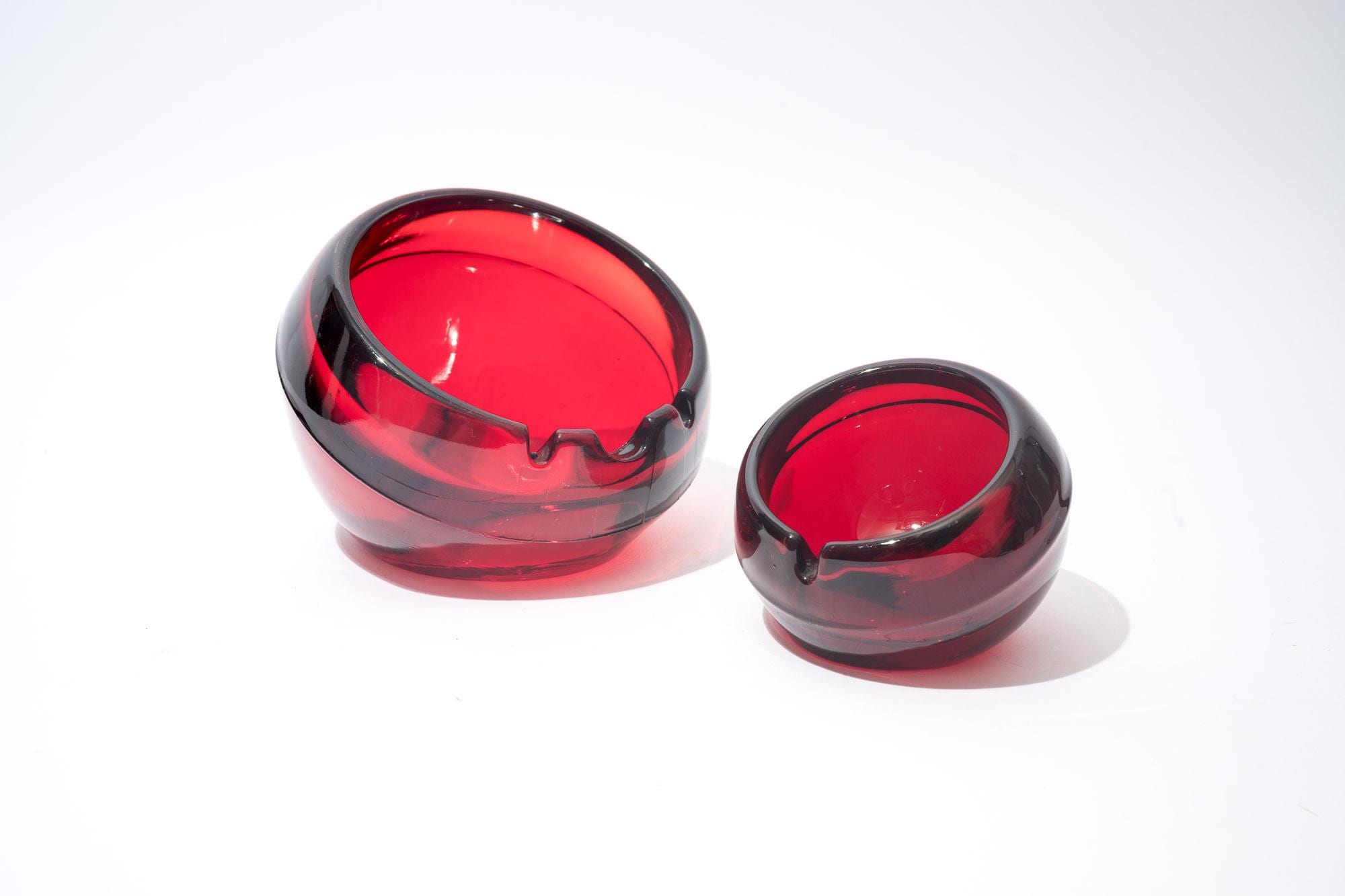 RUKA Glass　ORB CANISTER　red Vintage RED Takashi Glass Jar/canister - Etsy