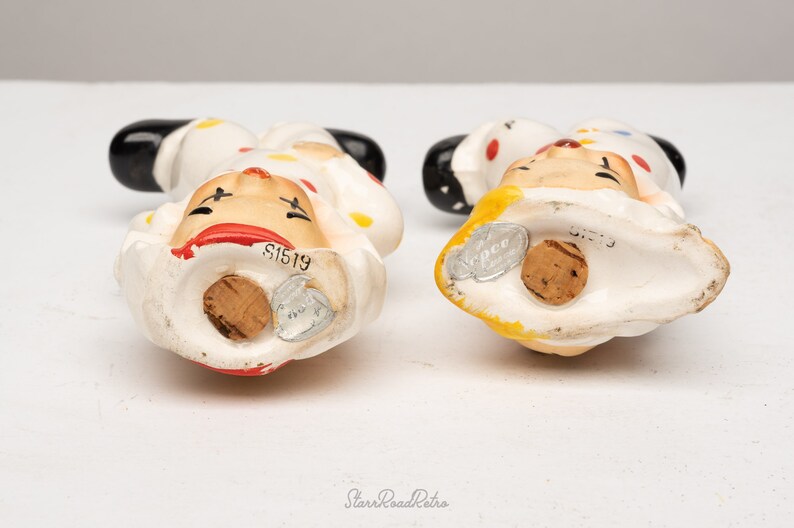 Vintage Salt and Pepper Shakers Upside Down Clowns Upside Etsy