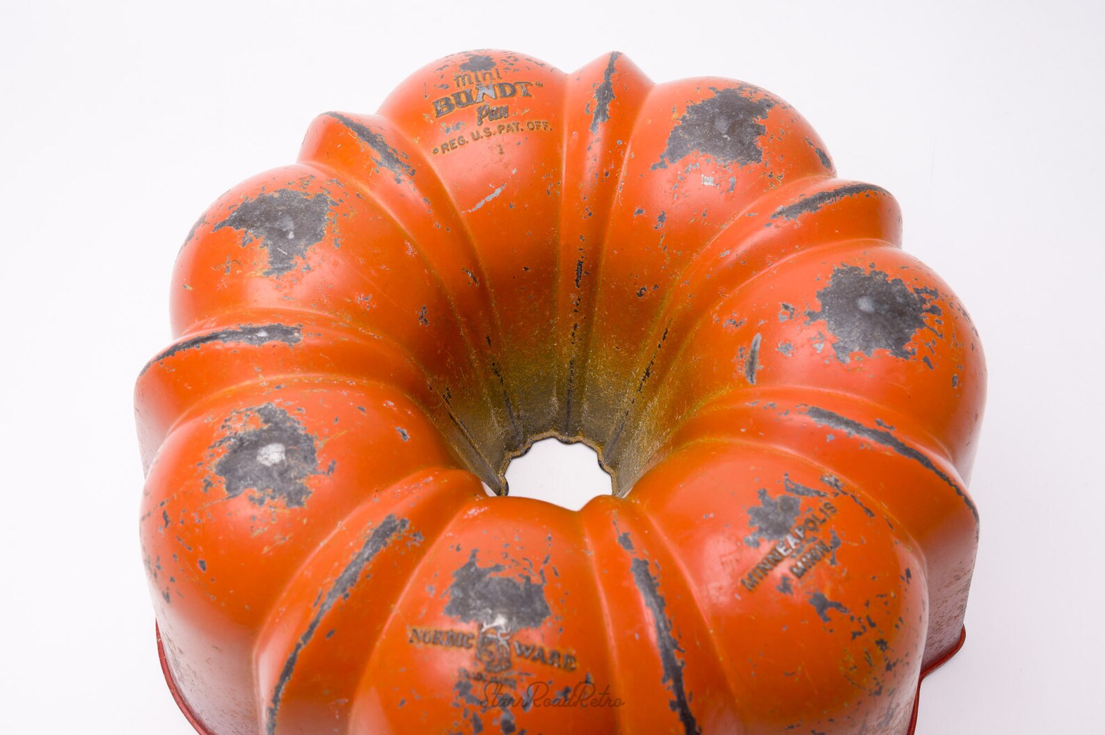 Vintage Mini Bundt Pan Orange Nordic Ware Bake Cake Etsy