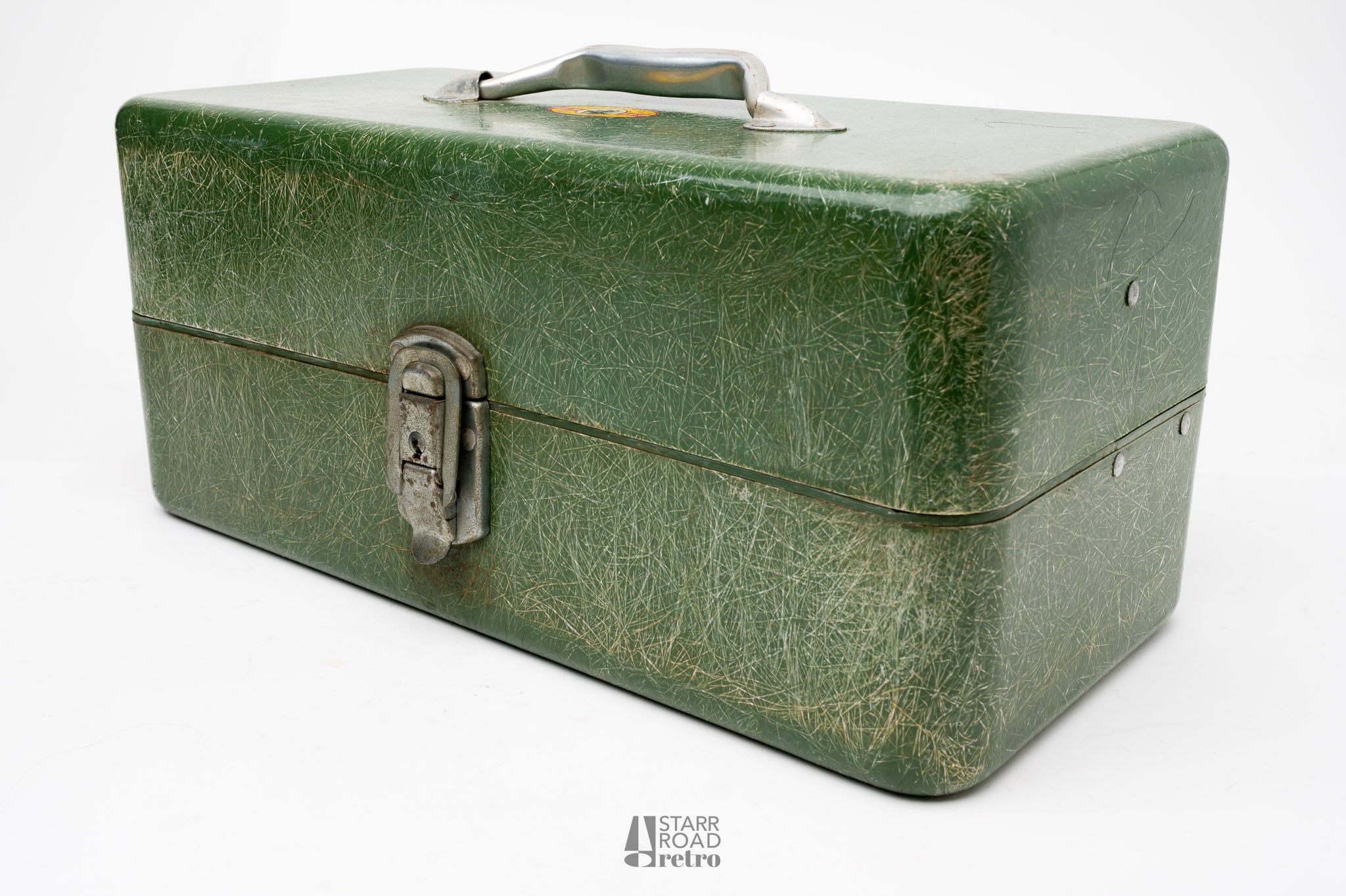 Vintage Tackle Box, Green, Fiberglass, Simonsen Metal Products Co.,  1957-1966 