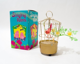 Vintage Singing Bird Toy, New Life-Like Transistor Singing Bird, Japan, 1960s