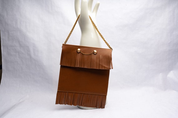 Vintage Hand Crafted Hand Bag with Fringe, Country