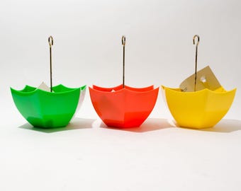 Vintage Umbrella Shaped Planters, Forecast Products, SOLD INDIVIDUALLY