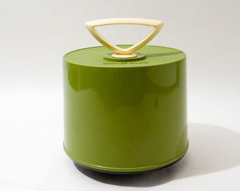 Vintage Record Case, Disk-Go-Case, Avocado Green