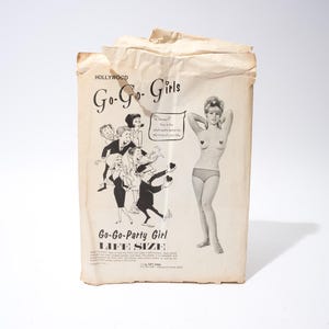 Vintage Go-Go-Party Girl Life Size Mid Century Bachelor Party Game, Pin Up Girl, 1960s