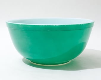 Vintage Pyrex, Rührschüssel, Grundfarben, Grün, 403, 1950er Jahre