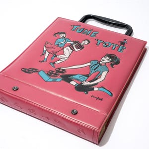 Vintage Tune Tote Record Case, 45s, Ponytail