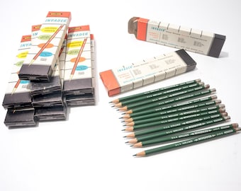 Vintage Wallace Invader Pencils in Package, Green, Sold in 12 Packs