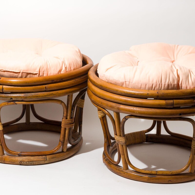 Rattan Footstool - Etsy